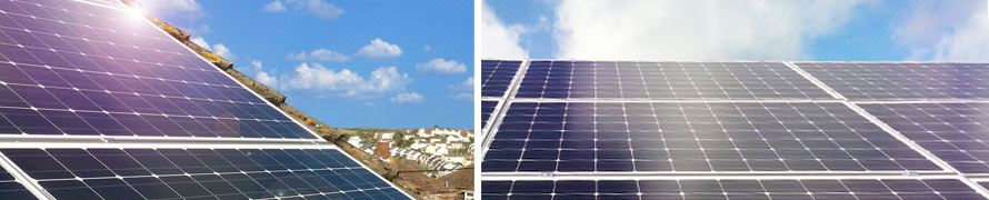 Residential roof top solar panels